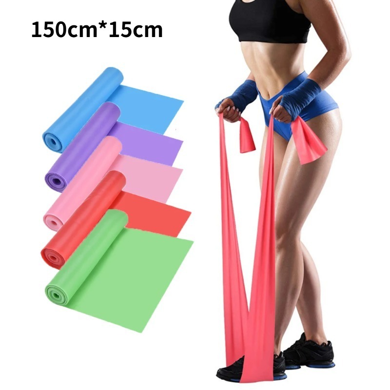 Home Pilates Yoga - Natural Latex Resistance Bands, Elastic Workout