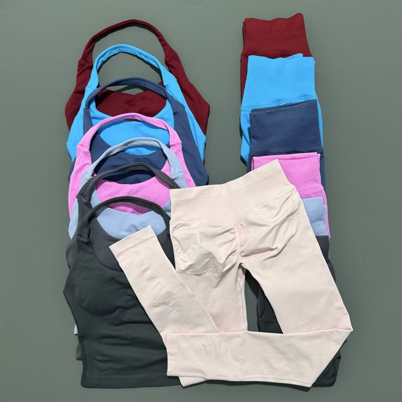 Pilates Yoga Leggings - HISTELLO 2 Piece Yoga Set Women