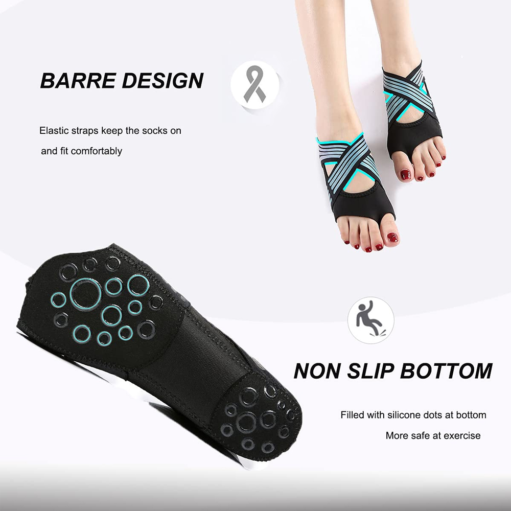 1Pair Non Slip Yoga Socks with - Pilates Yoga Combo recension och pris