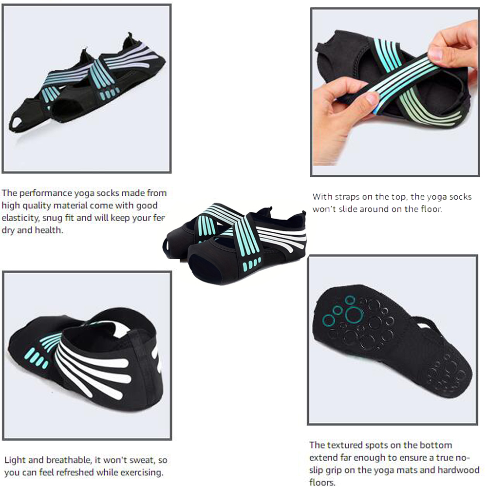1Pair Non Slip Yoga Socks with - Pilates Yoga Combo recension och pris