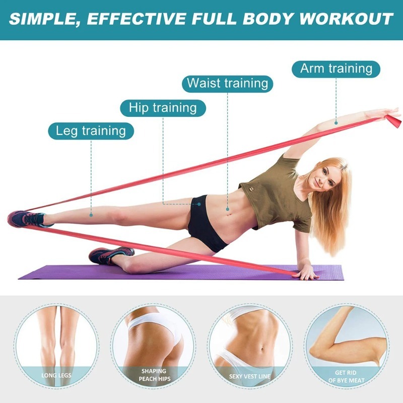 Natural Latex Resistance Bands - Home Pilates Yoga recension och pris