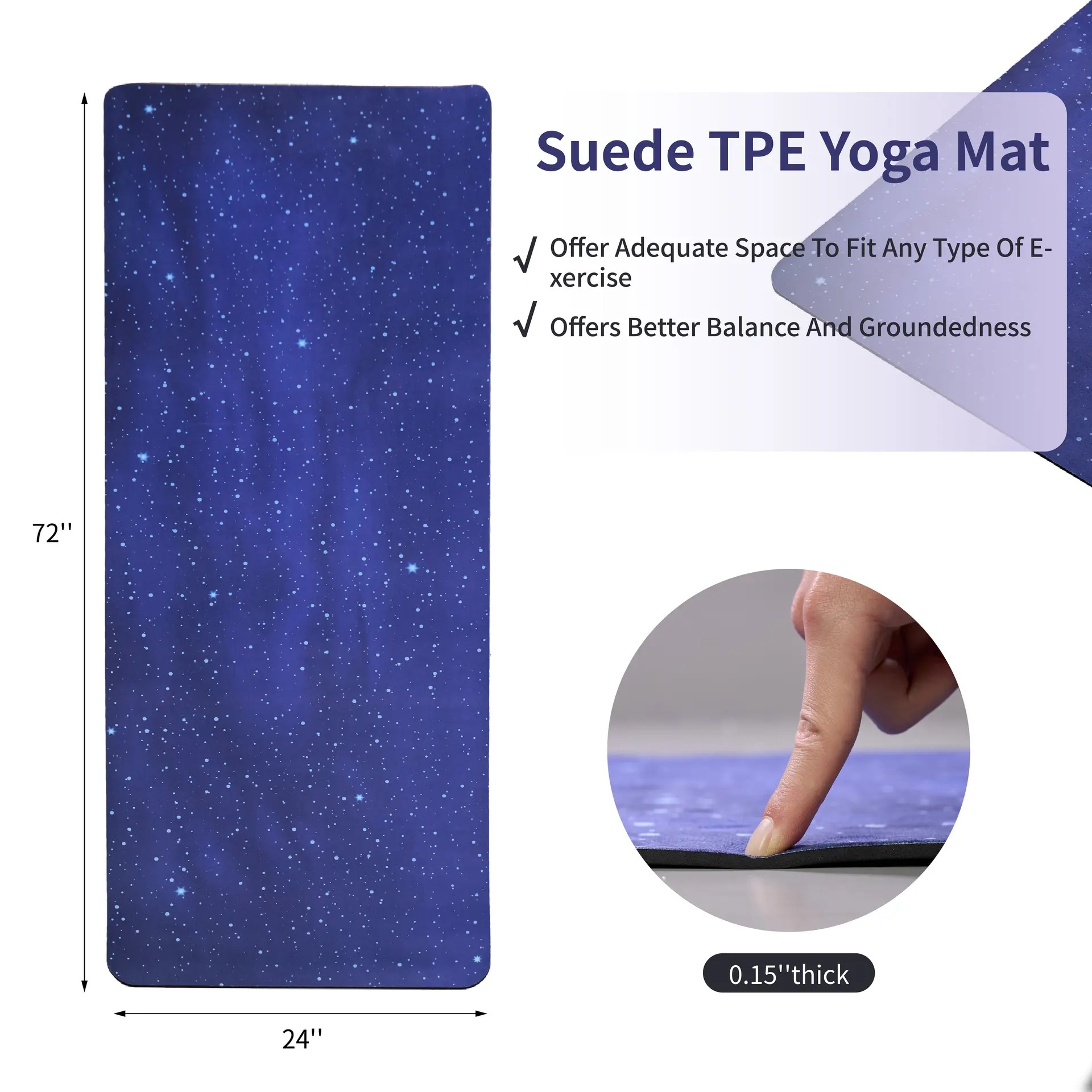 Printed Non-Slip TPE Yoga Mat  - Pilates X Yoga recension och pris
