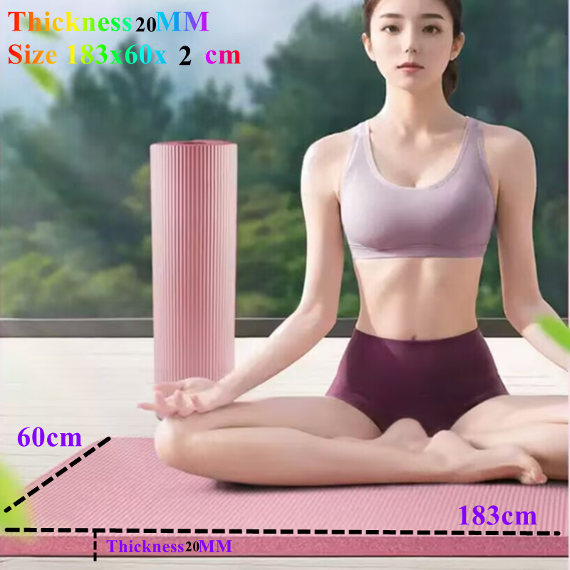 20MM Yoga Mat Anti-skid 183×60 - Pilates Yoga Matte recension och pris