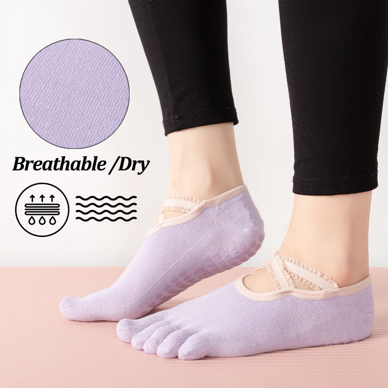 Ladies Non-Slip Pilates Socks  - Medias Para Pilates Y Yoga recension och pris