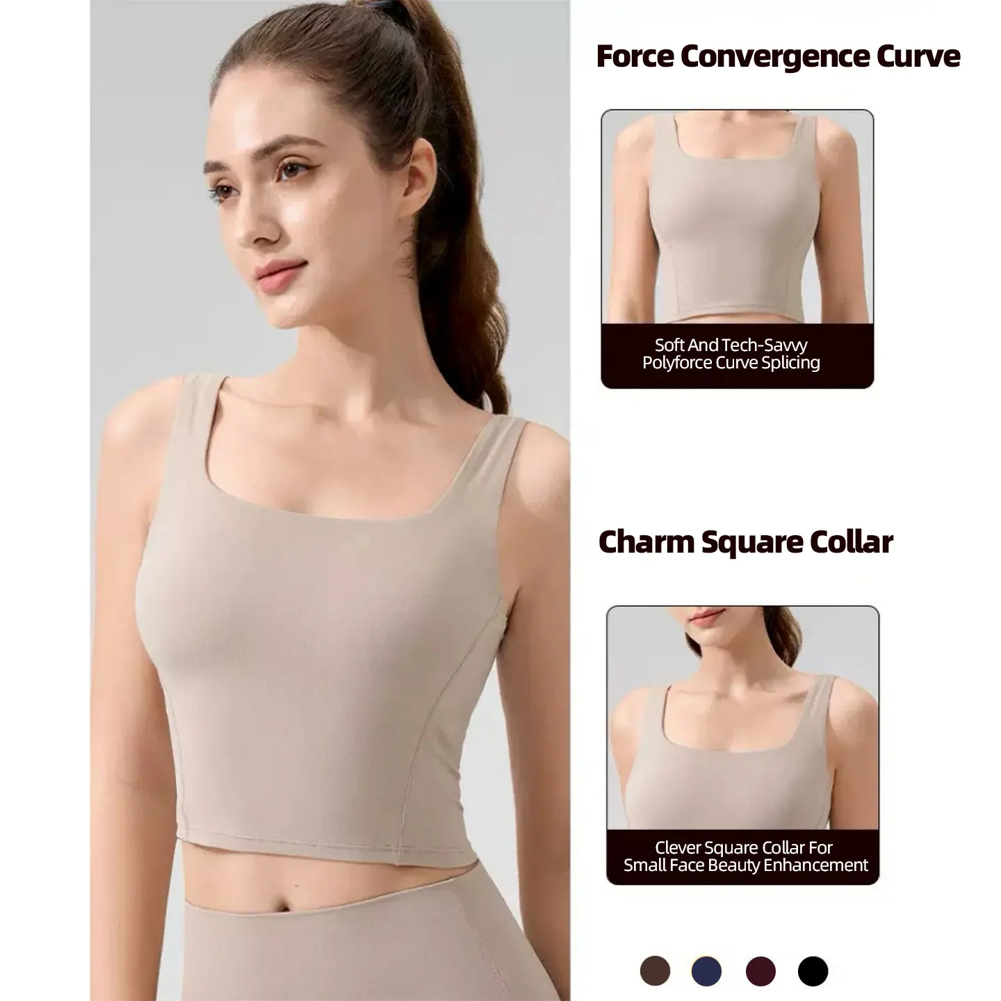 Women's Sports Yoga Vest Squar - Pilates Yoga One recension och pris