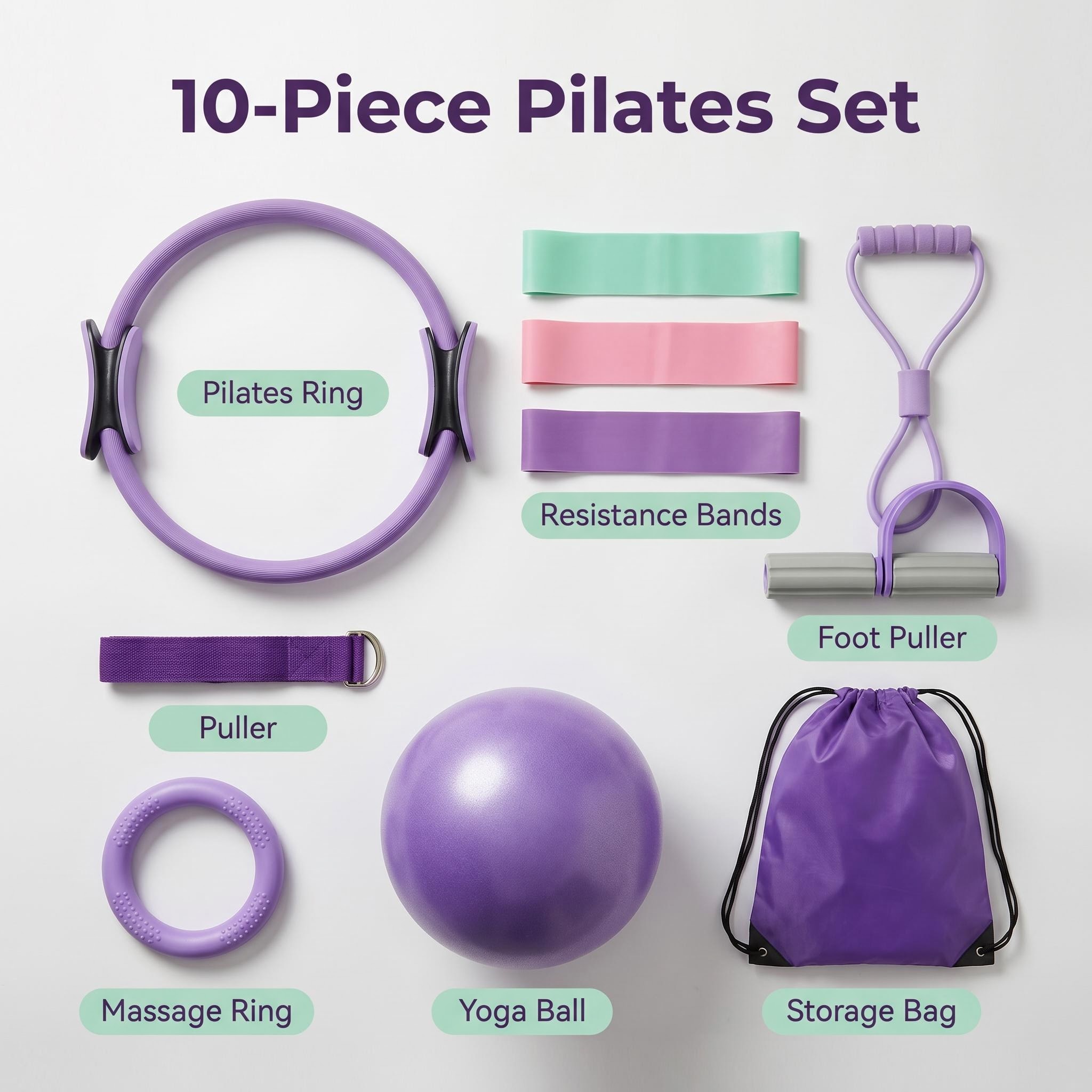 New Yoga Pilates Combo Set 10p - Pilates Yoga Combo recension och pris
