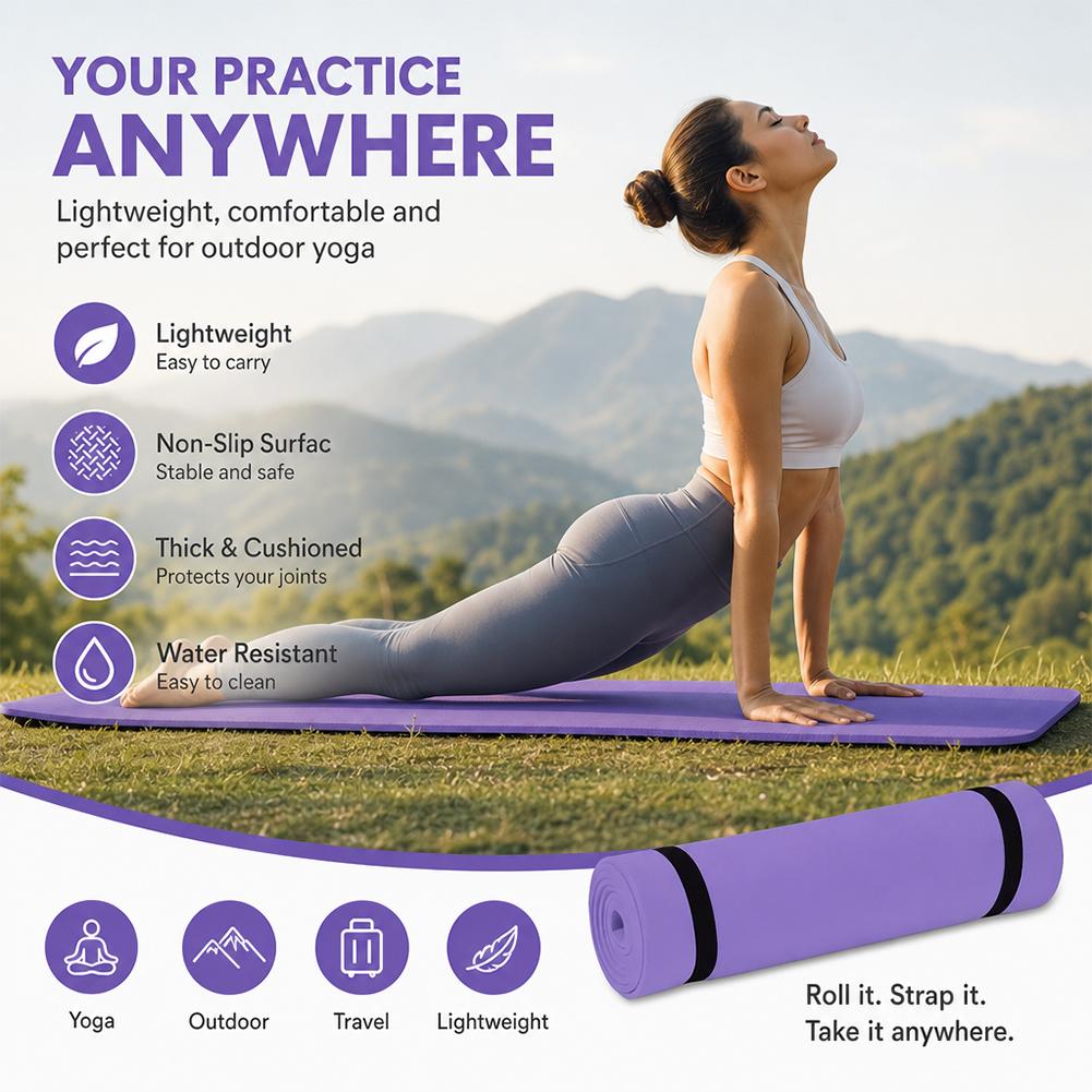 1/2Pcs Thick Yoga Mat Anti-ski - Pilates Yoga Matte recension och pris